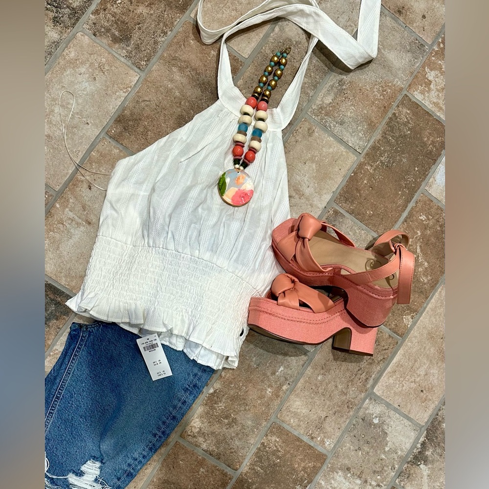 Abercrombie And Fitch Halter Top. Size Medium. White.